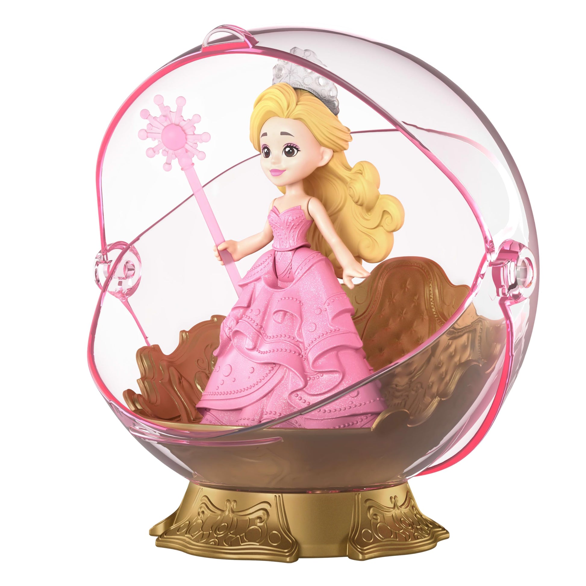 Mattel Universal Pictures’ Wicked Glinda’s Floating Bubble Toyset with Vehicle & Glinda Small Doll in Signature Look, Inspired by The Movie