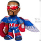 Mattel Marvel Captain America: Brave New World Plush Toy with Sound, Figure with Soft Body Wearing Outfit with Sounds & Phrases Inspired by The Movie