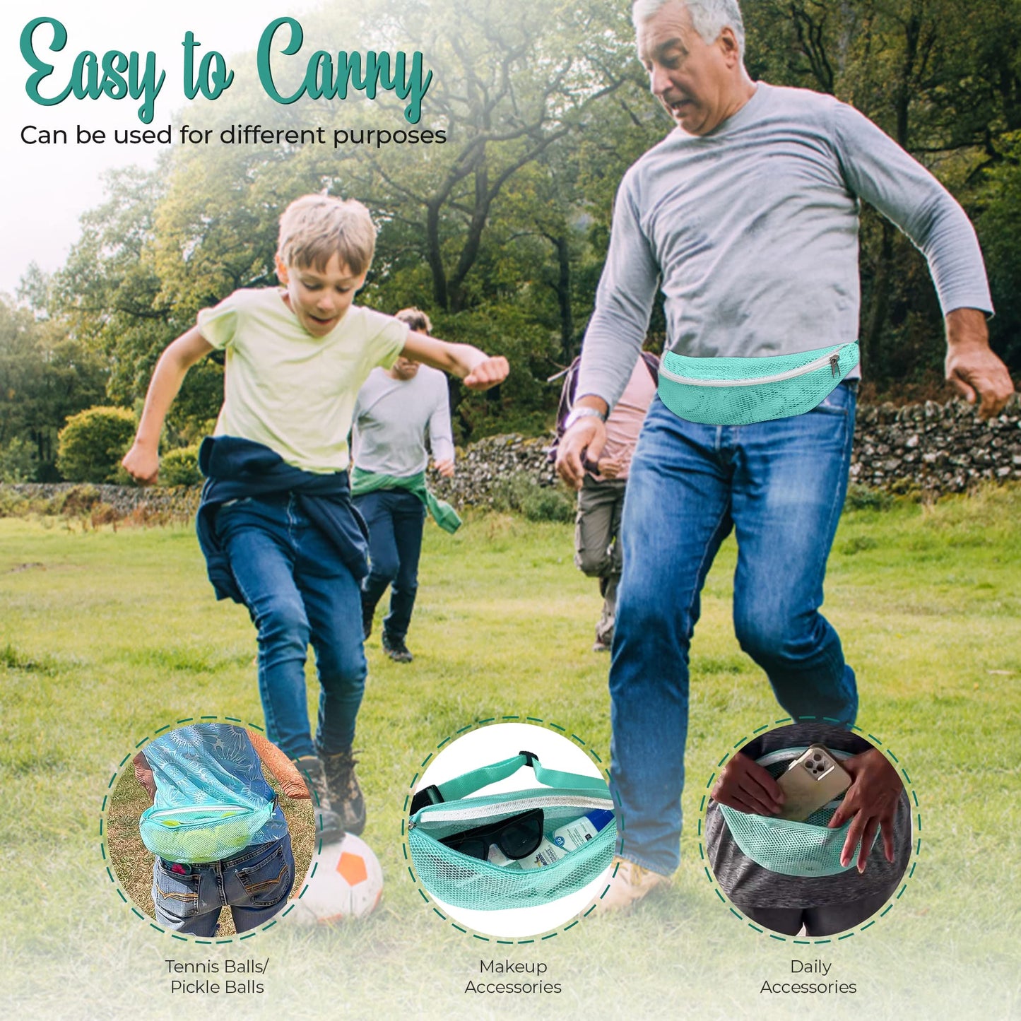 Sea Shell Bags for Picking up Shells Pack of 2 - Small Mesh Bag for Beach Toys with Adjustable Strap and Zipper - Hunt Treasures with Kids Seashell