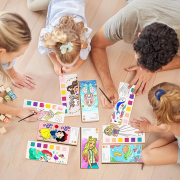 ZHOC Paint with Water Coloring Books for Kids, Pocket Mess Free Watercolor Painting Sets for Kids Ages 3 4 5 6 7 8+, Water Color Paint Set Arts