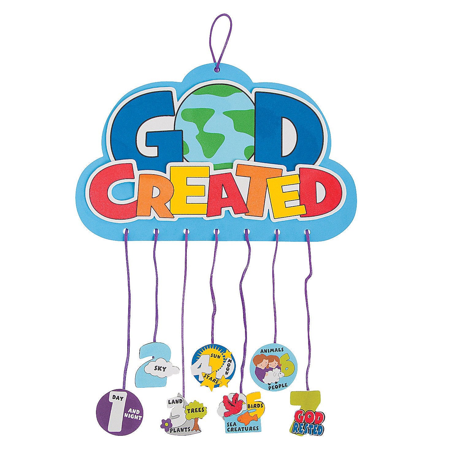 Fun Express 7 Days of Creation Mobile Craft Kit - Makes 12 - DIY Religious Crafts for Kids VBS 2026
