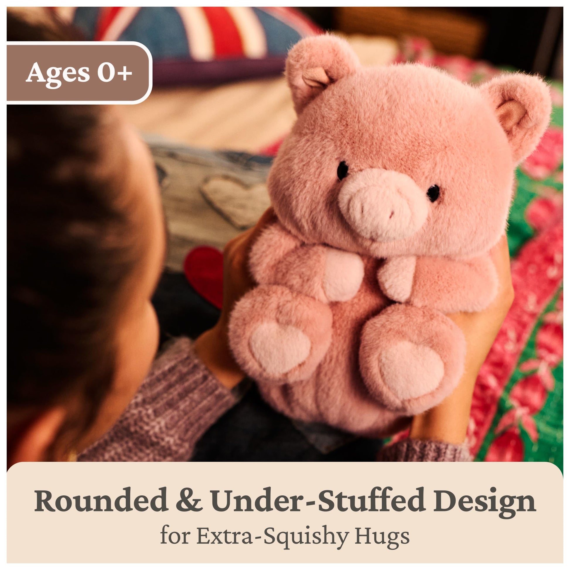 GUND Plumpkins Pig 8-Inch Premium Weighted Bottom Stuffed Animal Plush Toy
