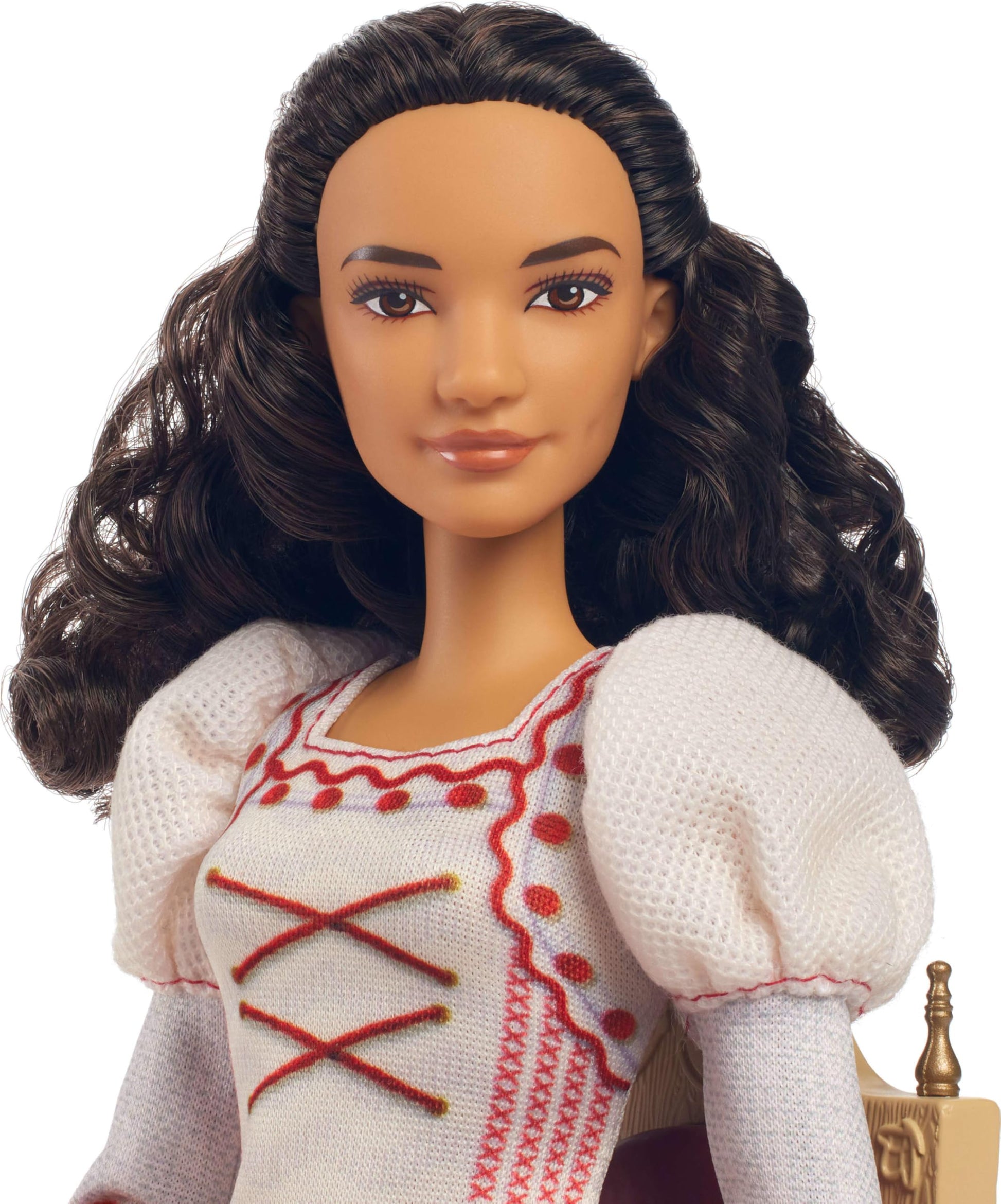 Mattel Universal Wicked Nessarose Fashion Doll & Accessories, Including Wheelchair, with Brown Curly Hair, Posability & Removable Ballroom Look