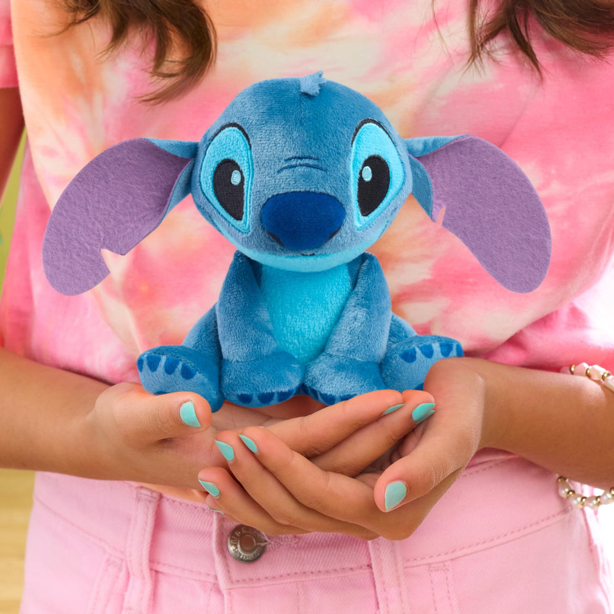 Disney Stitch 7.5" Small Stitch Stuffed Animal - Floppy Ears, Soft & Huggable, Toy for Fans & Kids by Just Play