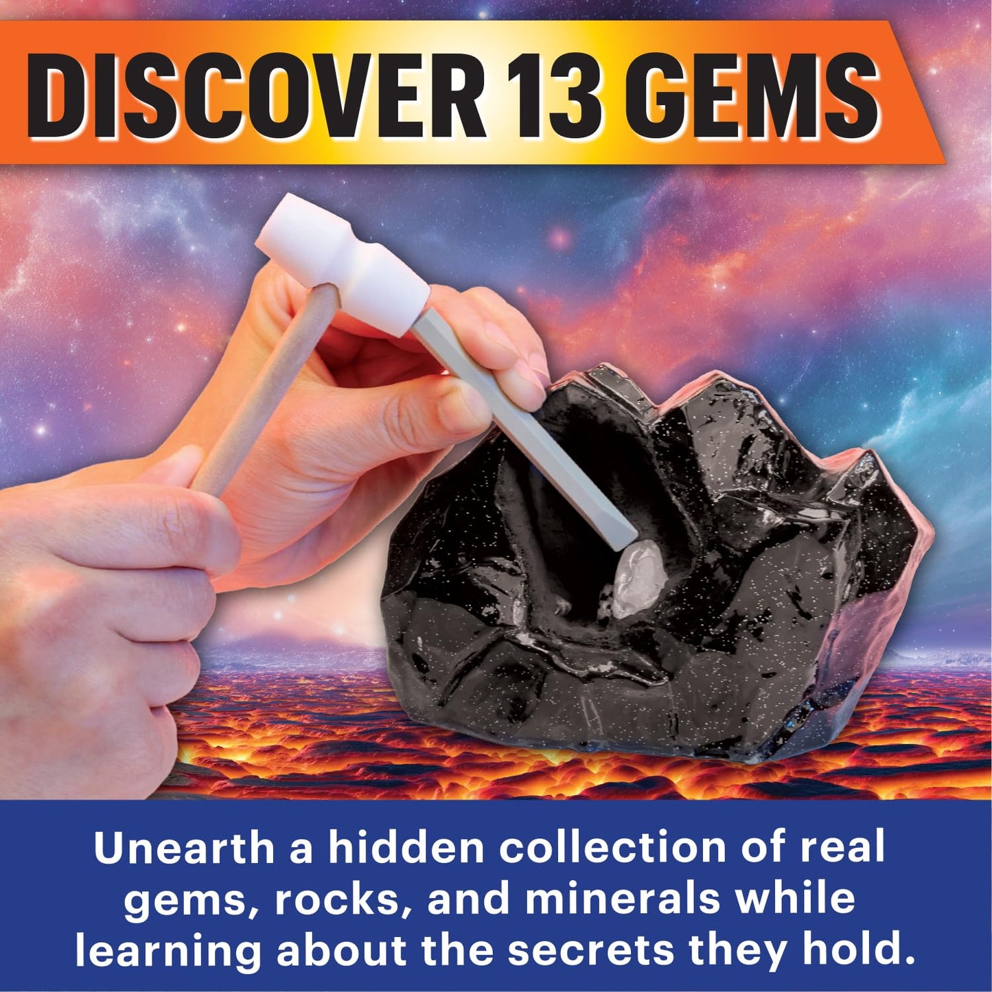 MindWare Gem Dig Kit for Kids Nova Obsidian Excavation