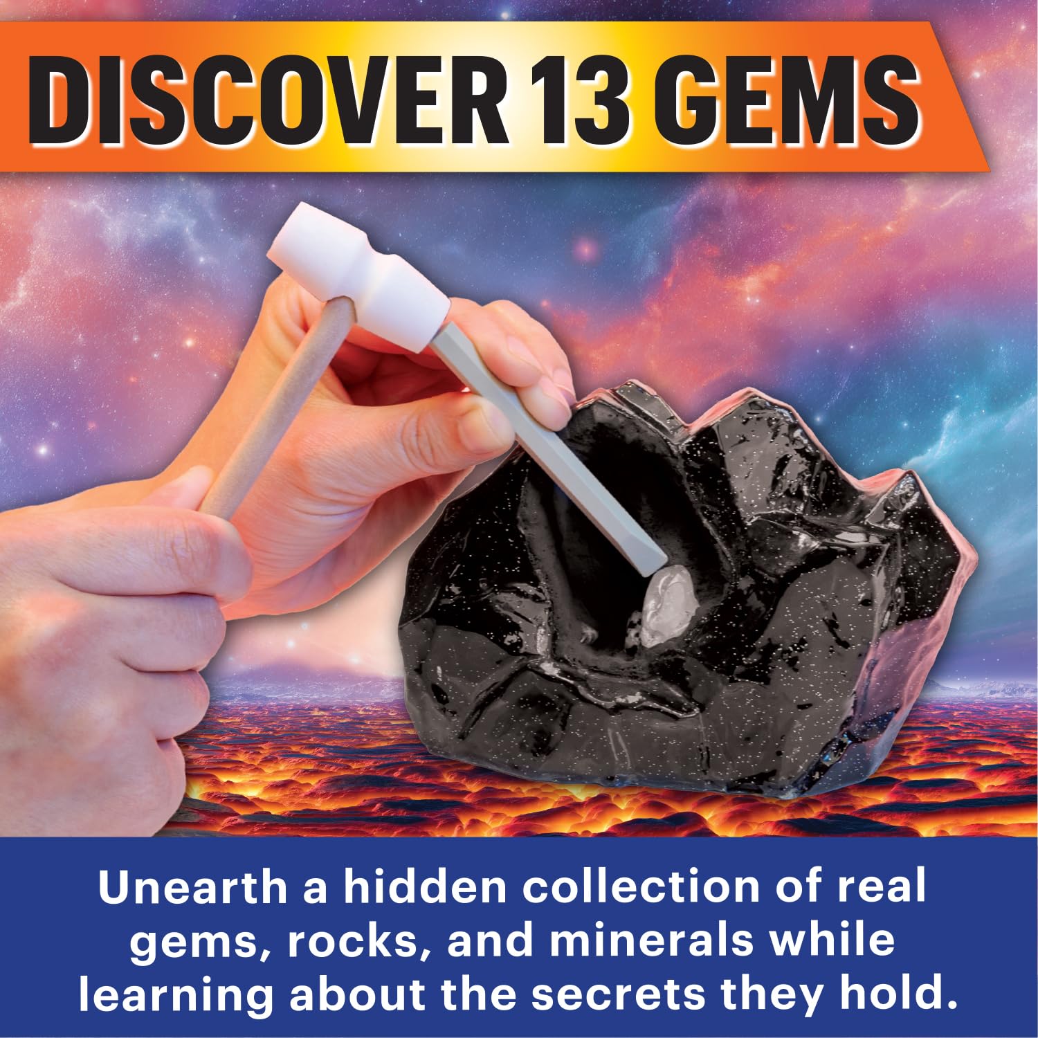 MindWare Gem Dig Kit for Kids Nova Obsidian Excavation