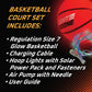 MindWare Glow Basketball Court Set with Bonus Solar-Powered Hoop Lights - Ages 5 and Up