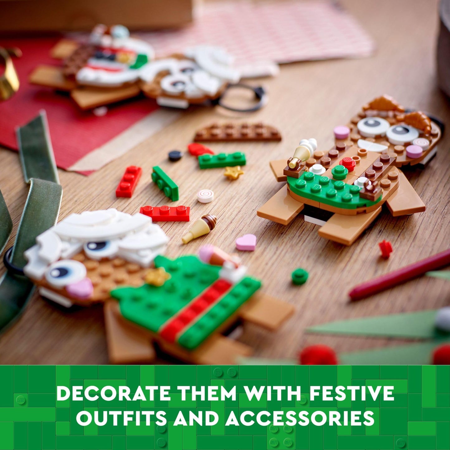 LEGO Gingerbread Ornaments - Christmas Tree Ornaments Building Set for Kids, Boys & Girls, Ages 6+ - 3 Gingerbread Decorations for Tree & Home - Gift