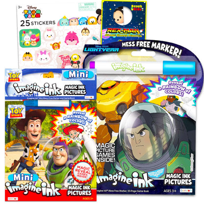 Disney Toy Story Lightyear Imagine Ink Coloring Book Set Kids, Toddlers - 2 Toy Story Mess-Free Activity Books with Stickers, and More!
