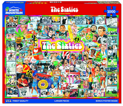 White Mountain Puzzles The Sixties - 1000 Piece Jigsaw Puzzle