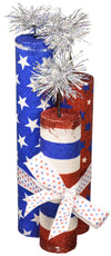 Glitter Foam Patriotic Centerpiece - 10 1/2", 1 Pack