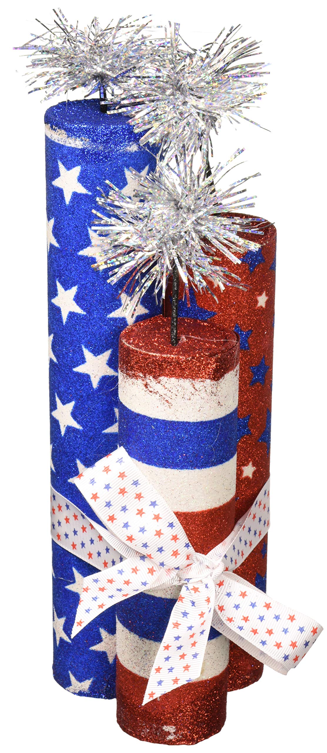 Glitter Foam Patriotic Centerpiece - 10 1/2", 1 Pack