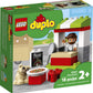 LEGO DUPLO Town Pizza Stand 10927 Pretend Play Pizza Set for Toddlers, Learning Toy for Kids Ages 2 and Over (18 Pieces)