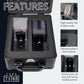 Card Titan Vault Trading Card Storage Box - Lockable Sports Cards Hard Case with Spring-Loaded Pushers for Top Loaders & Graded Cards - 2 Row