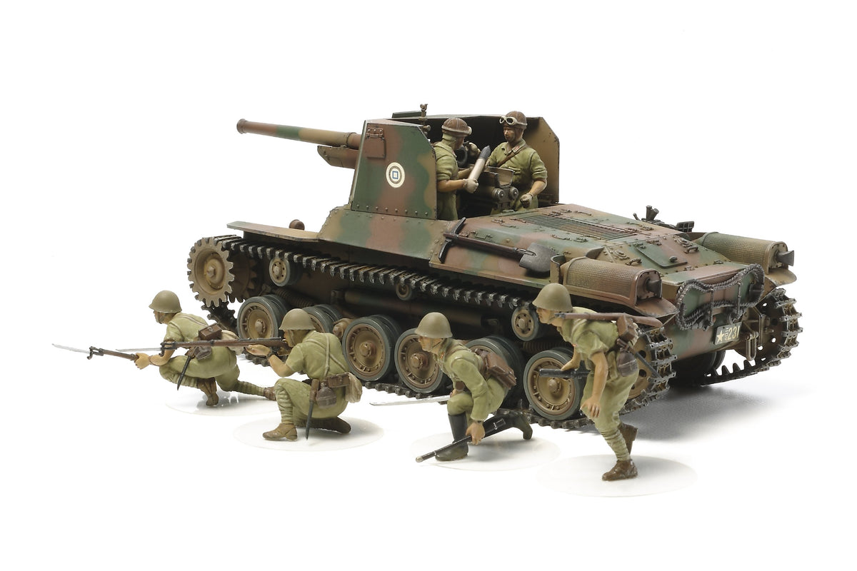 Tamiya -TAM35331 Panzer Japanese Model Hobby Aircraft Construction Kits, 35331, Full Tank with 6 Dolls, Small
