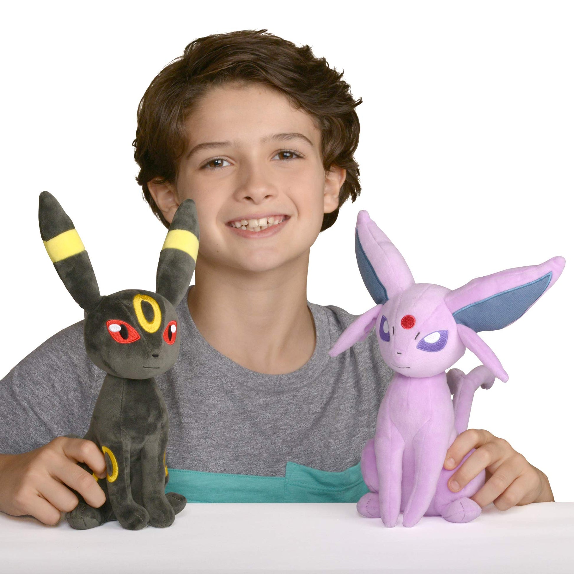 Pokemon Espeon and Umbreon Plush 2-Pack - Two 8-Inch Soft Plush with Authentic Details