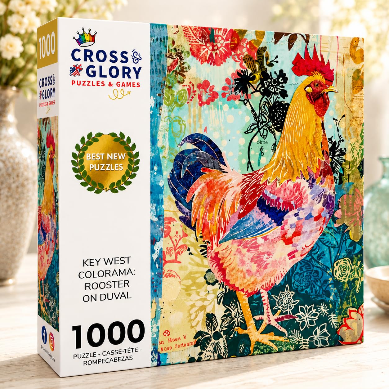 Cross & Glory | 1000 Piece Jigsaw Puzzles for Adults | Key West Colorama