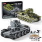 WW2 Army Tank Toys Building Sets Compatible with Lego, Create a Soviet T-34 & German Panzer 38(t) Tank, Great Military Model Toy Gift for Boys, Kids