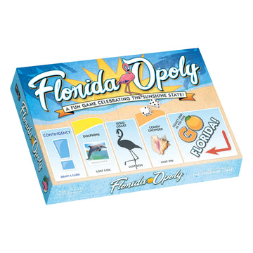 Late for the Sky Florida-Opoly Board Game - Florida property trading family strategy for 2-6 players, ages 8+, party game night, educational travel
