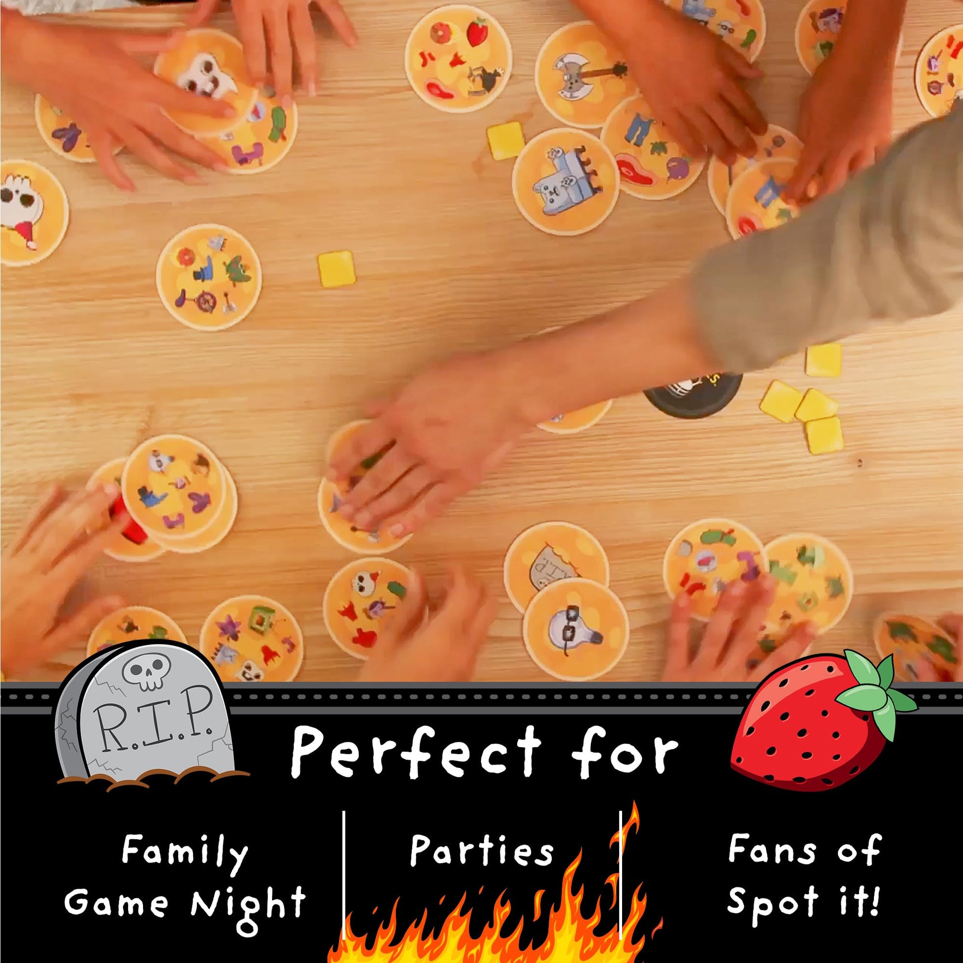 Exploding Kittens - Anarchy Pancakes, from The Makers of Spot It! - A Deliciously Fast-Paced Matching Game - 2-6 Players Ages 7+ - Great for Family