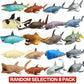 Ocean Sea Animal,8 Inch Rubber Bath Toy Set(8 Pack Random),Super Stretches Material TPR, Some Kinds Can Change Colour, ValeforToy Floating Bathtub Toy