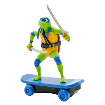 Teenage Mutant Ninja Turtles 5" Sewer Shredders Leonardo Movie Edition, Ages 3+, Pretend Play Toy Figure Playsets, Shred and Battle with TMNT Skate