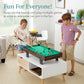Best Choice Products 11-in-1 Kids Combo Game Table Set w/Ping Pong, Foosball, Air Hockey, Shuffleboard, Bowling, 5 Accessory Bags - Dark Wood