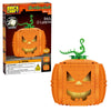 Brickcraft Brick O’-Lantern Building Kit, 233 Pieces | Halloween Pumpkin Decoration with 3 Interchangeable Faces & 2 Flickering Light Bricks | DIY