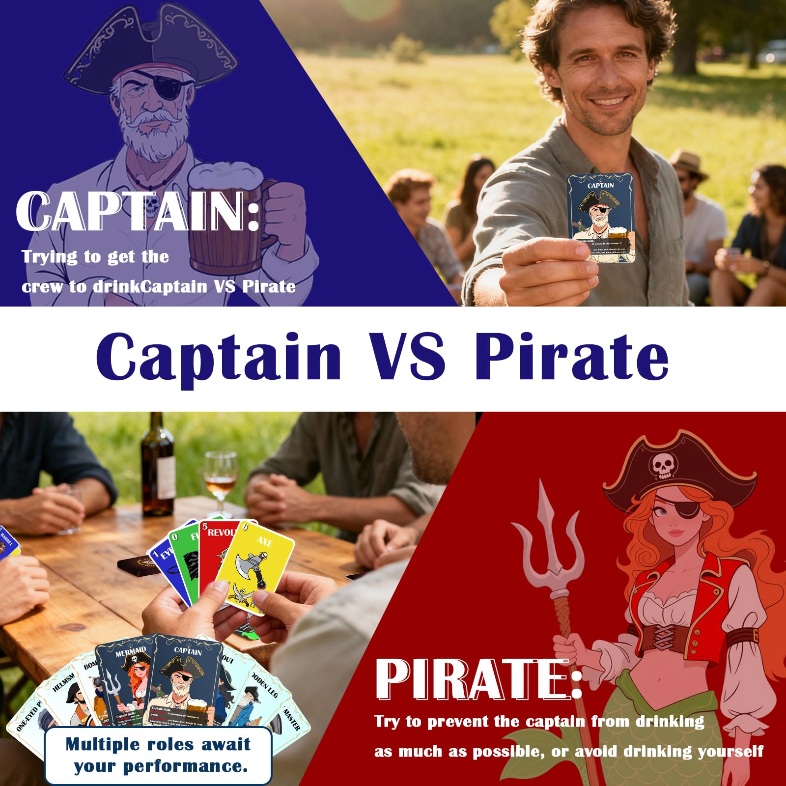DRUNKSAIL Pirate Party Drinking Games for Adults, 3-10 Player Parties Board Game | 100 Cards Social Game | Easy Rules for Fun Party & Game Night