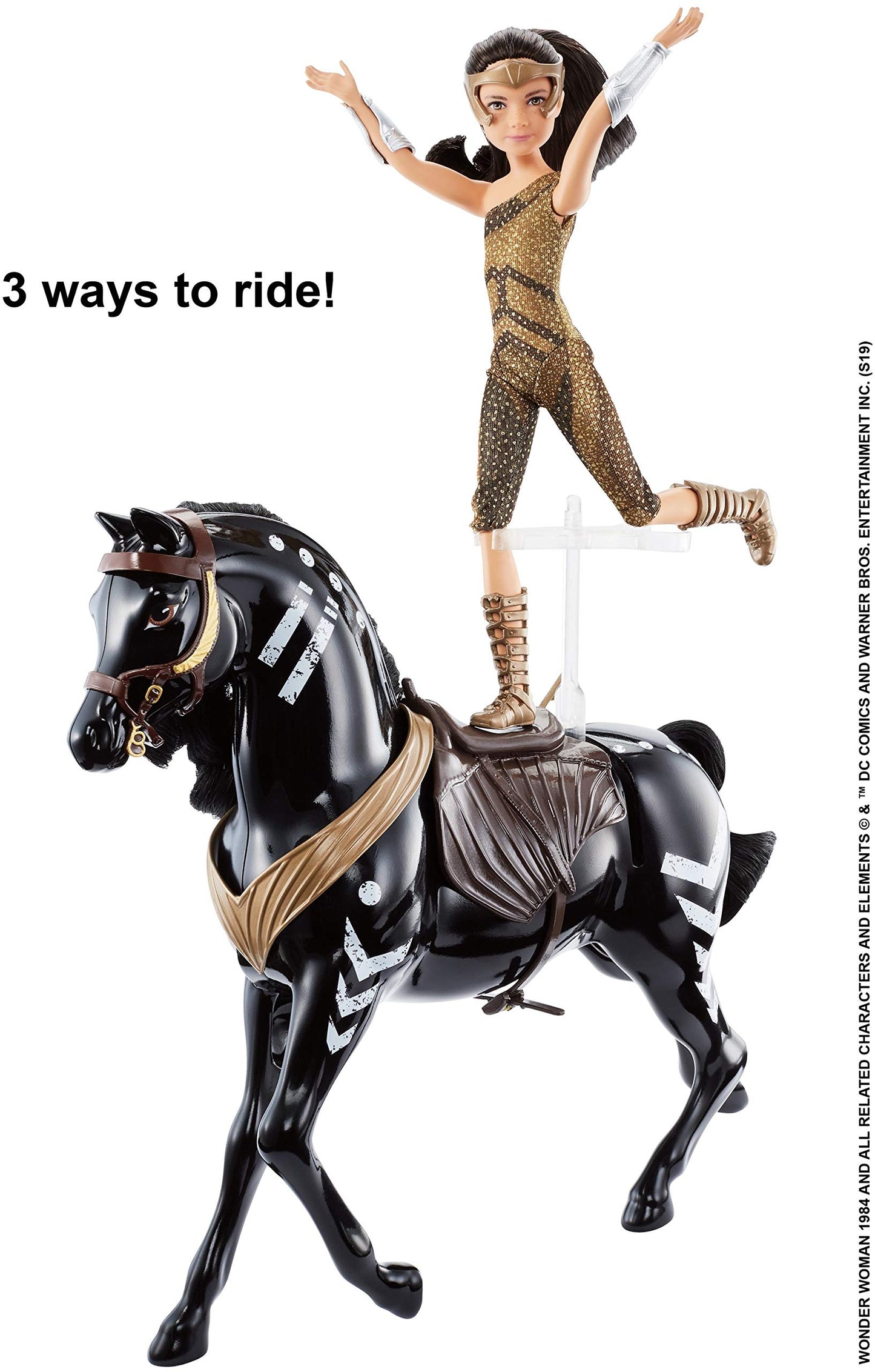 DC Comics Wonder Woman 1984 Young Diana Doll (~ 9-in) with Horse, Wearing Fashion and Accessories, Gift for 6 Year Olds and Up
