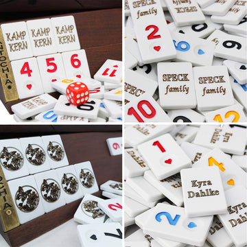 Antochia Crafts Personalized Rummy Tiles - Custom Rummy Game Tiles