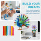 800PCS Pipe Cleaner Flower Kit, 8 Colors Thick Chenille Stems for Arts DIY Craft Supplies with Greeting Card, Floral Wires, Tape, Stamen, Includes