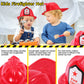 Kipeber 24 Pcs Kids Firefighter Hat,Plastic Fireman Hat,Red Fire Chief Helmet for Kids,Soft Children’s Fireman Helmet Fire Hats for Boys Girls Role