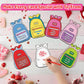 4E's Novelty 24 Pack Classroom Valentine Cards with Tic Tac Toe Keychains Games, Bulk Valentines Day Cards & Gifts for Kids School Valentines