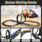 Slot-Car-Race-Track-Sets for Boys Kids, Battery or Electric Race Car Track with 4 High-Speed Slot Cars, Dual Racing Game 2 Hand Controllers Circular