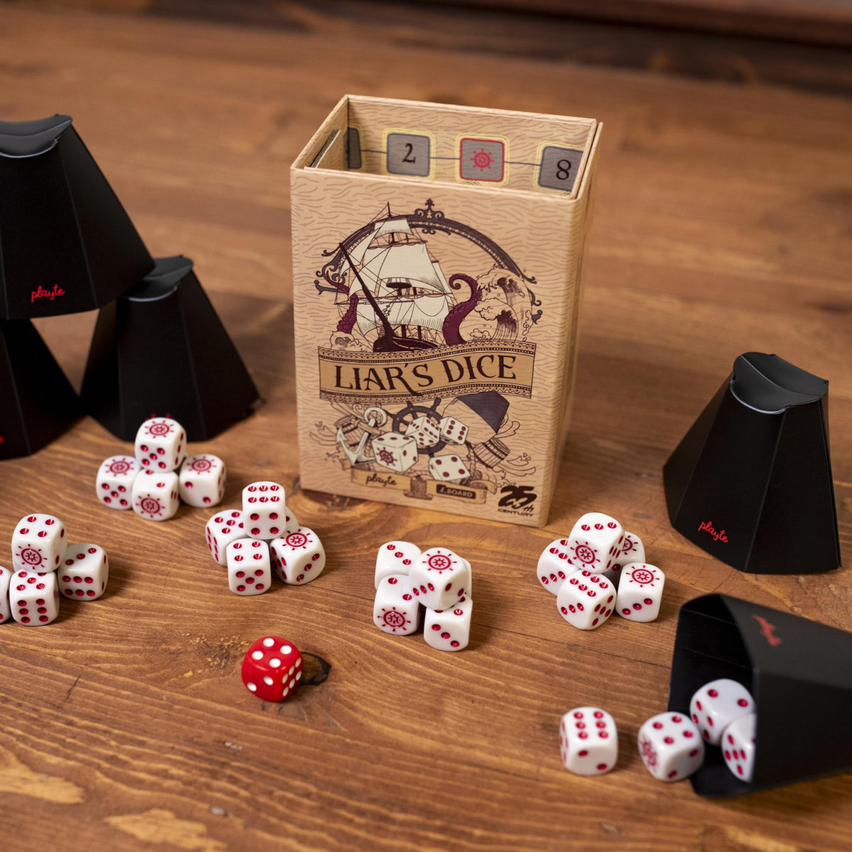 Liar’s Dice Game, Fast-Paced Bluffing Dice Game for 2-6 Players, Ages 8+