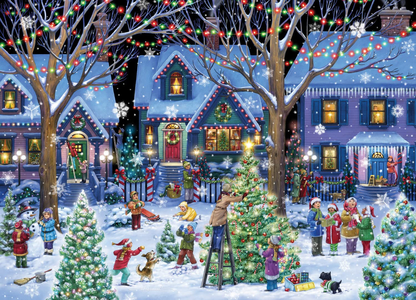 Advent Calendar Jigsaw Puzzle 1000 Pieces - Christmas Cheer by Vermont Christmas Company - Count Down to Christmas Jigsaw Puzzle - Use Year After Year