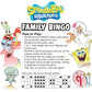 Aquarius Spongebob Squarepants Family Bingo Game, Nickelodeon Party Game for Kids Teens Adults, Officially Licensed Gift, Ages 8+