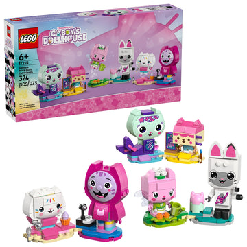 LEGO Gabby’s Dollhouse Gabby’s Brick-Built Cat Friends Building Toy for Girls & Boys - Pretend Play Set W/6 Animal Toy Figures for Kids, Ages 6+