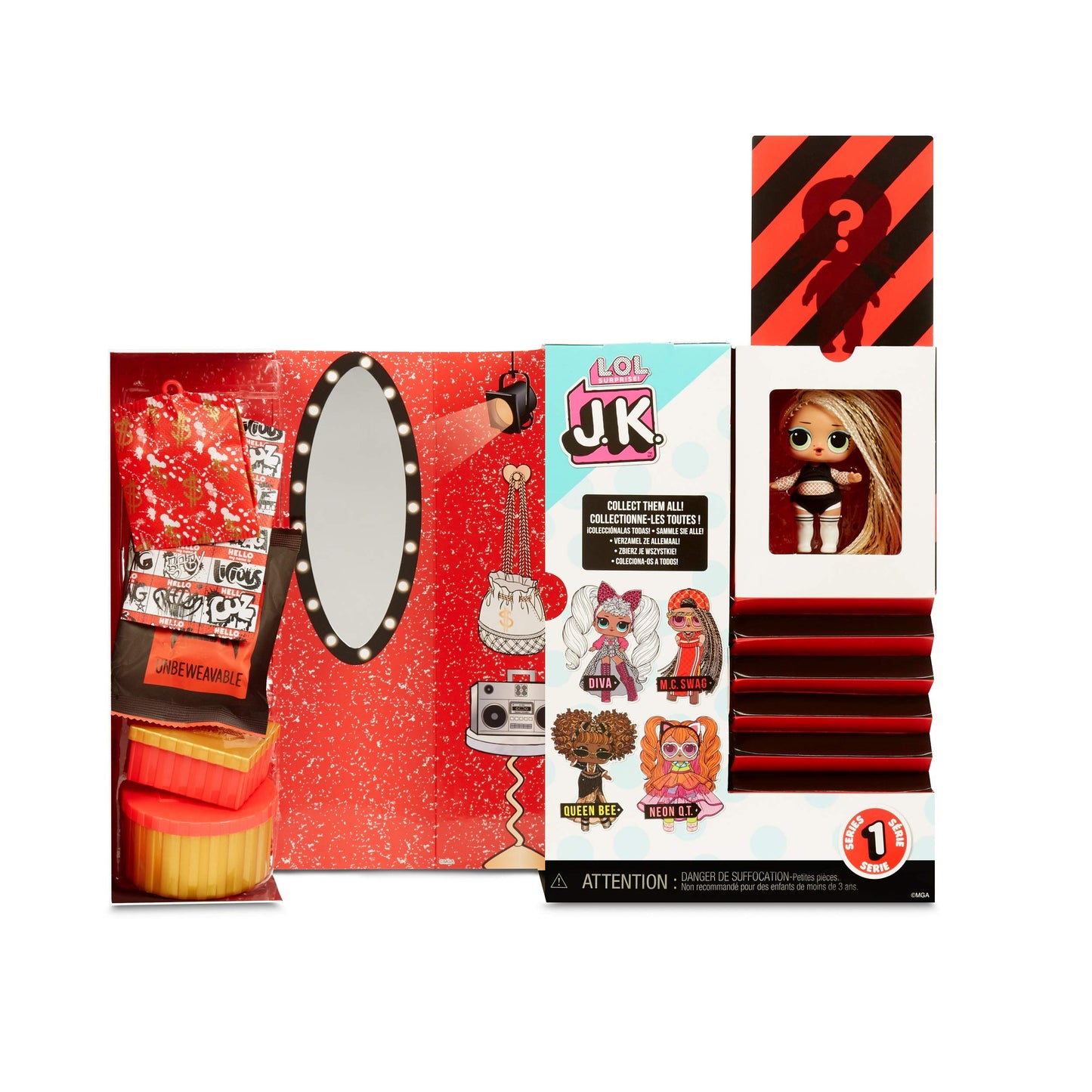 L.O.L. Surprise! JK Mini Fashion Doll MC Swag with 15 Surprises Including Dress Up Doll Outfits, Exclusive Accessories - Gifts for Girls and Mix Match