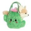 Aurora® Fashionable Fancy Pals™ Smiling Cactus™ Fox Stuffed Animal - On-The-go Companions - Stylish Accessories - Brown 7 Inches