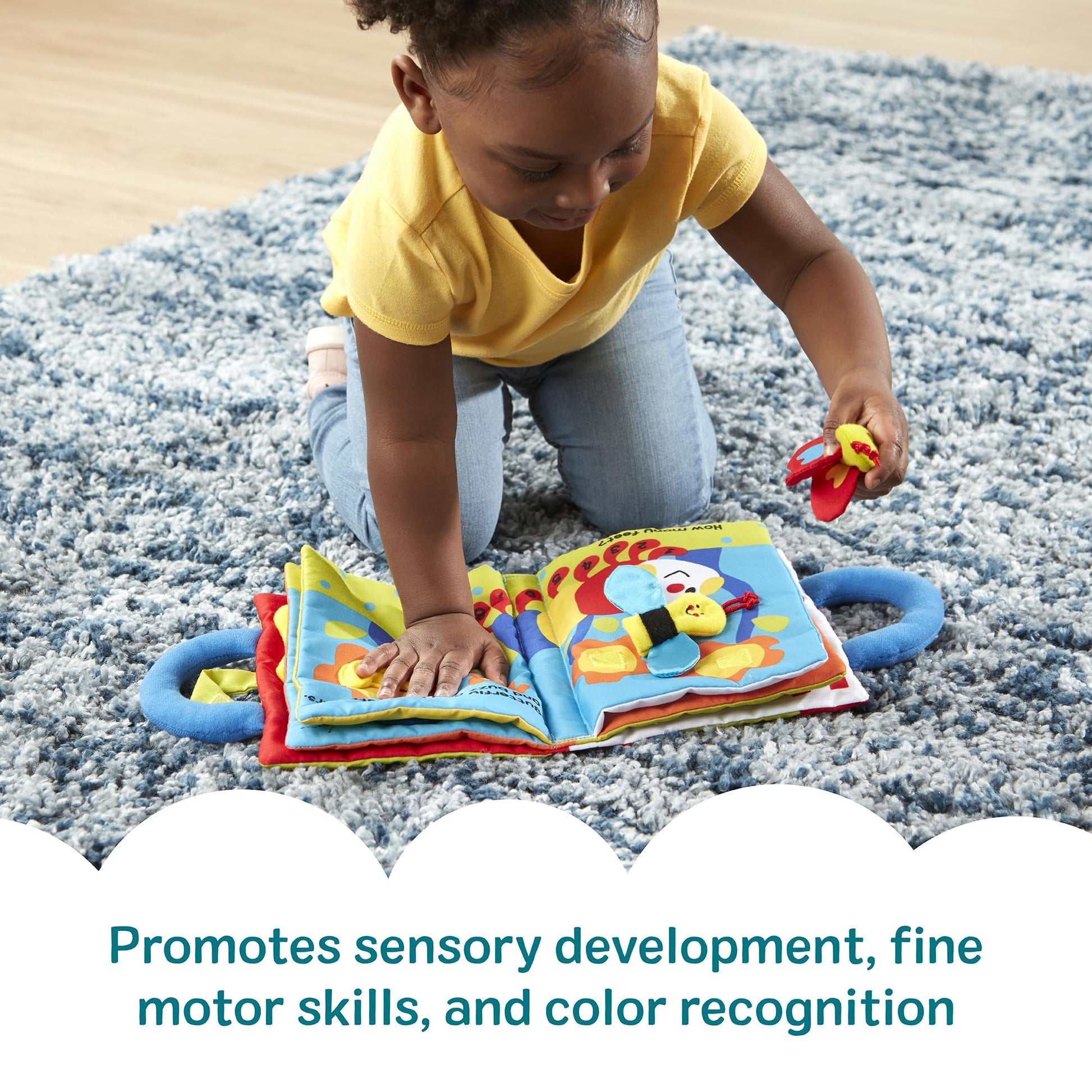 Melissa & Doug K’s Kids My First Activity Book 8-Page Soft Book for Babies and Toddlers Early Learning Developmental Plush Soft Activity for Babies