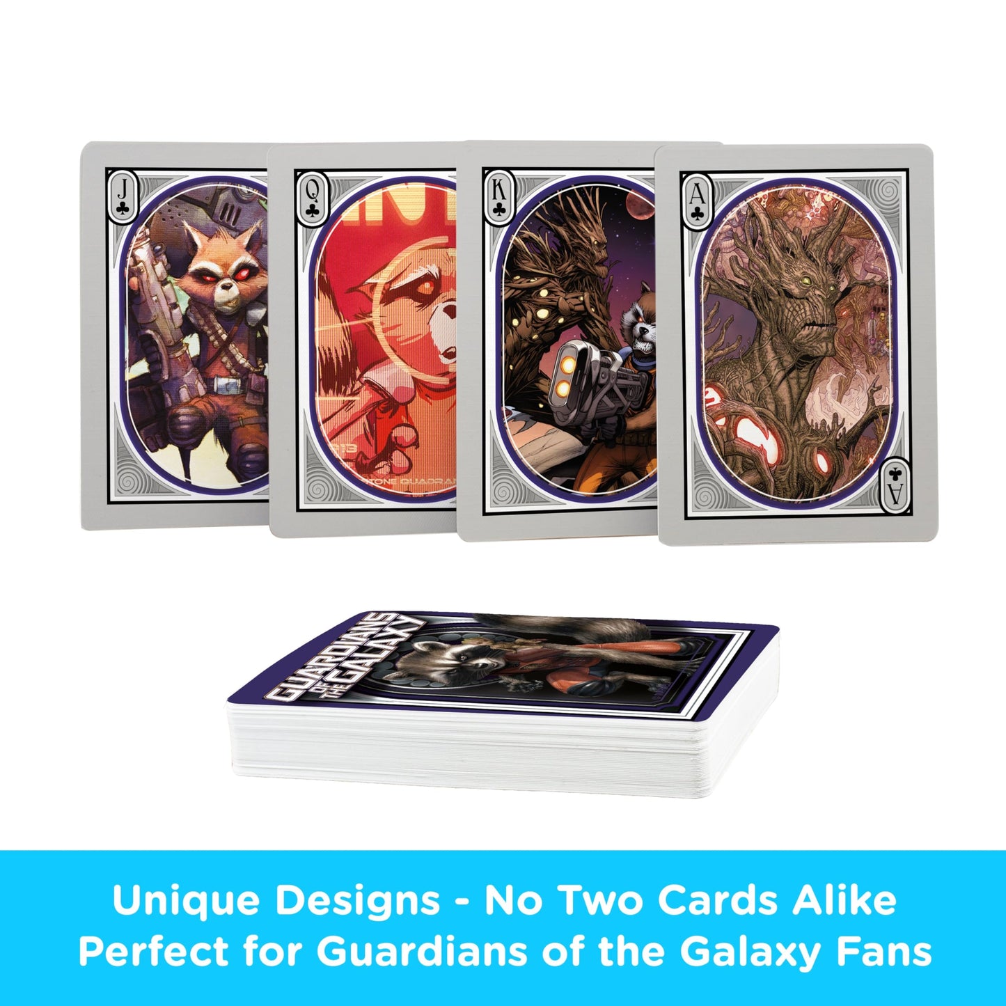 AQUARIUS Guardians of the Galaxy Rocket & Groot Nouveau Playing Cards - Comic Themed Deck of Cards for Your Favorite Card Games - Officially Licensed