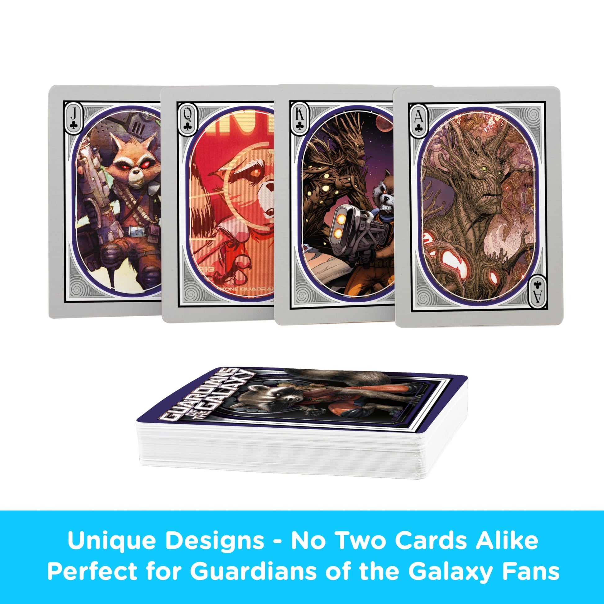 AQUARIUS Guardians of the Galaxy Rocket & Groot Nouveau Playing Cards - Comic Themed Deck of Cards for Your Favorite Card Games - Officially Licensed
