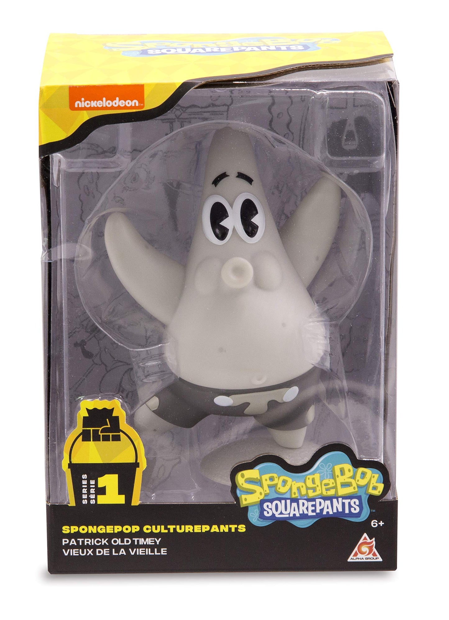 Spongebob Squarepants, Spongepop Culturepants, 4.5” Collectible Vinyl Figure, Old-Timey Patrick
