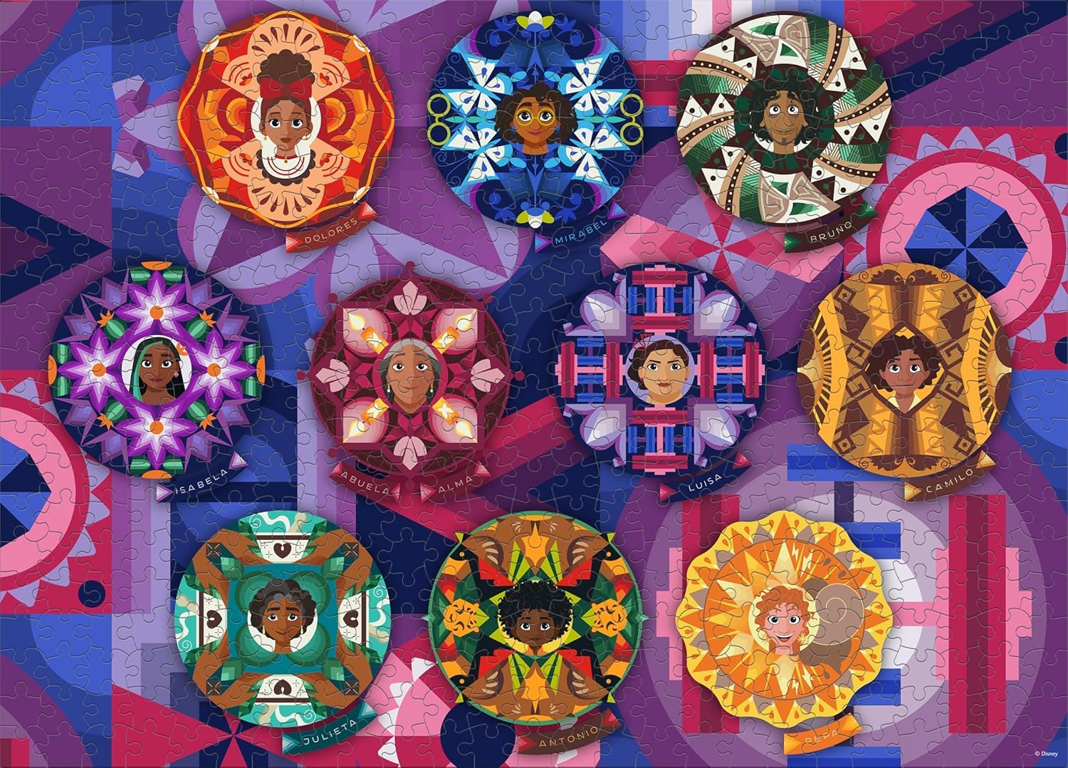 Ceaco - Disney Encanto Mandala Familia - 300 Large Piece Puzzle for Adults