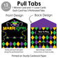 Big Dot of Happiness Colorful Mardi Gras Mask - Masquerade Party Game Pickle Cards - Pull Tabs 3-in-a-Row - Set of 12
