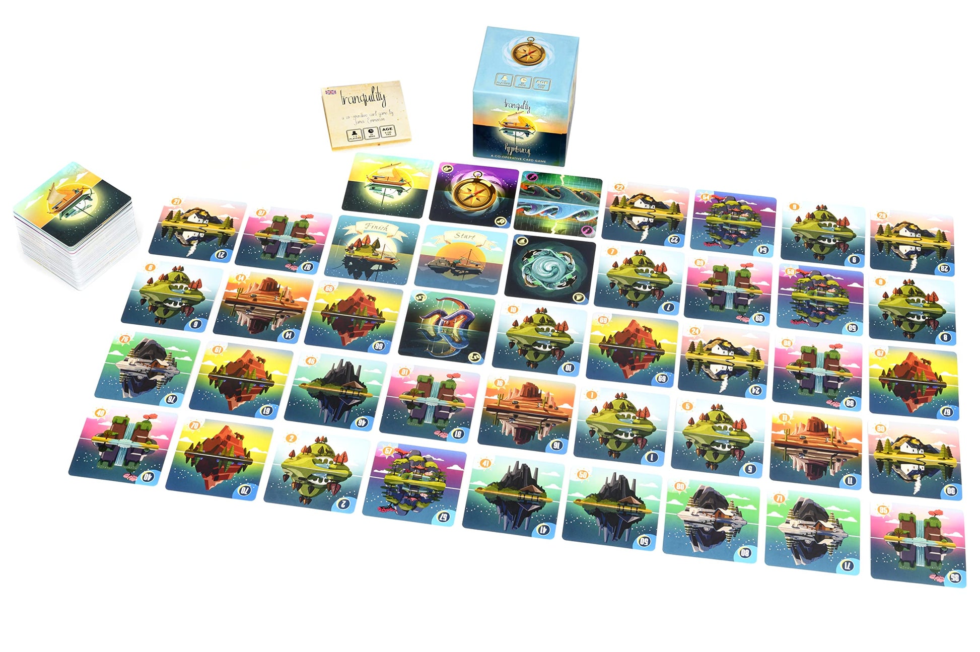 Tranquility Board Game - Set Sail for Paradise in This Silent Cooperative Adventure! Strategy Game, Family Game for Kids and Adults, Ages 8+, 1-5