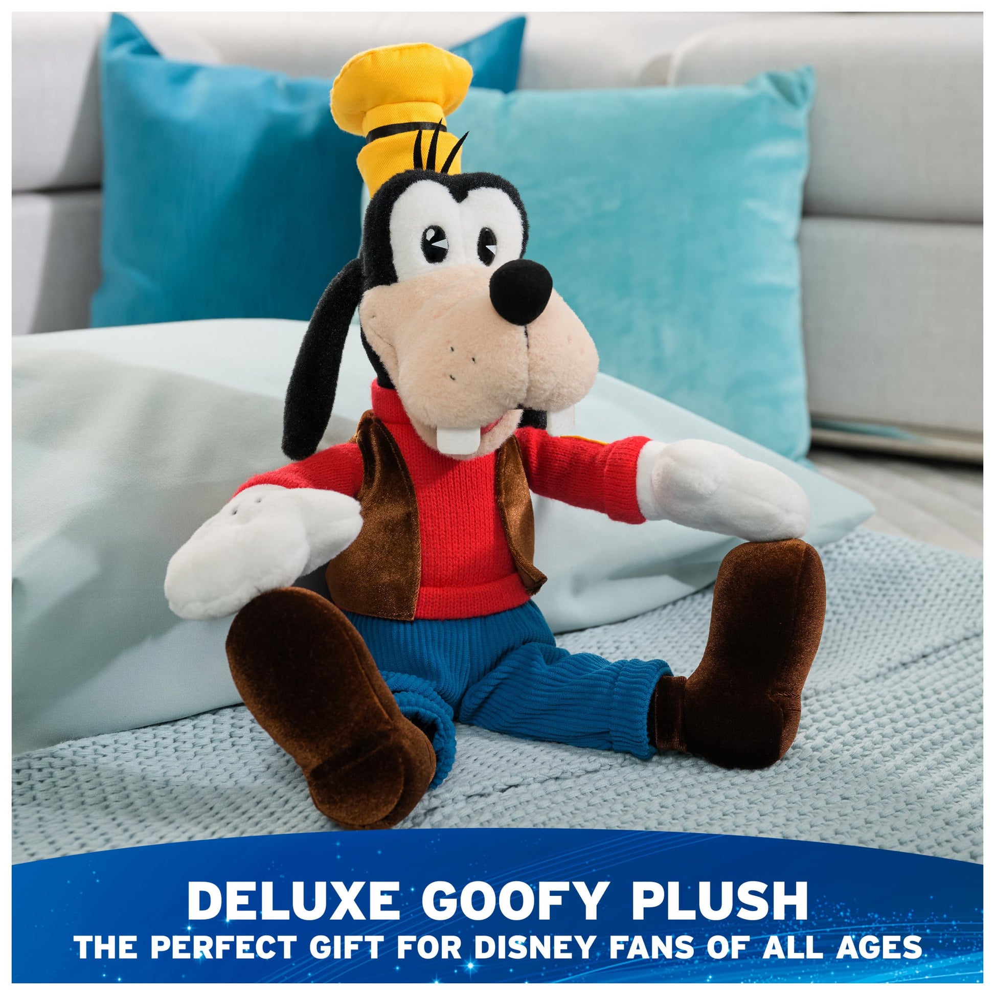 GUND Disney Official Goofy 14-Inch Deluxe Plush Toy for Ages 1+