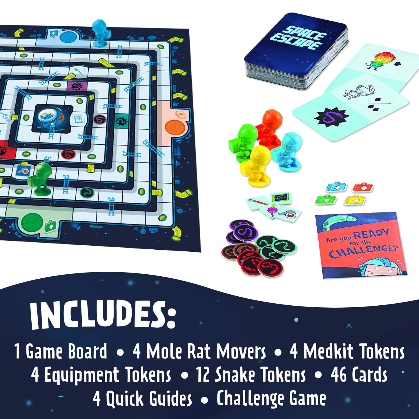 Peaceable Kingdom Space Escape - Cooperative Strategy Space Adventure Game by The Inventor of Pandemic - Use Teamwork to Win! - Great for Families